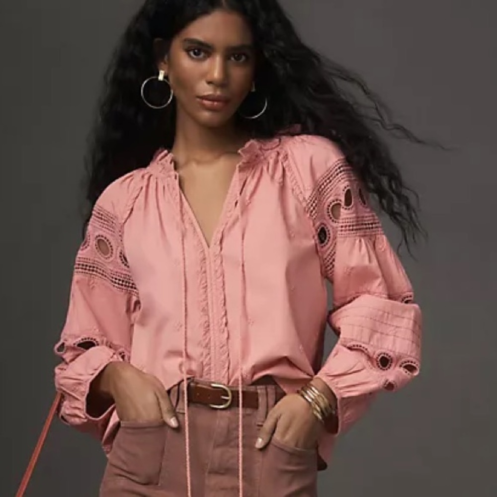 Forever That Girl Long-Sleeve V-Neck Peasant Blouse - Picture 7 of 11